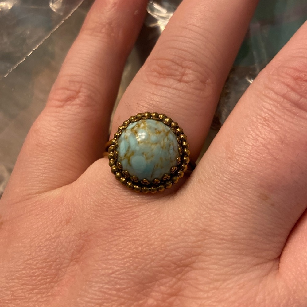 Copper/Gold Tone and Blue Ring